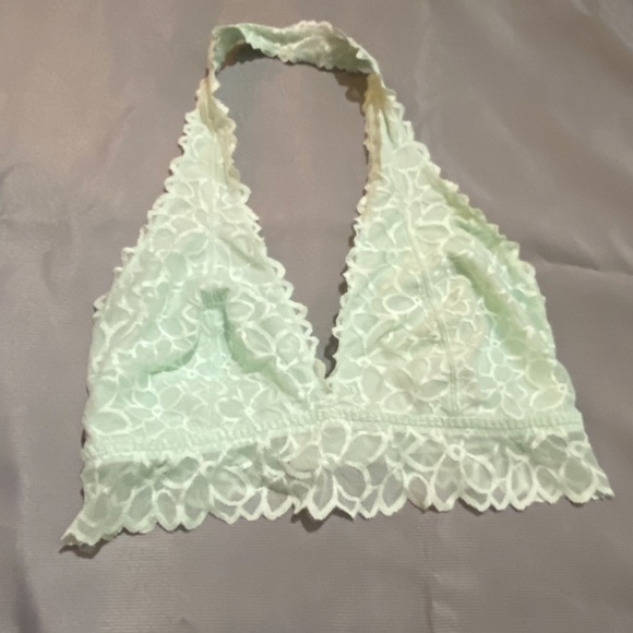 PINK Victoria's Secret Other - Victoria’s Secret PINK Mint Halter Lace Bralette